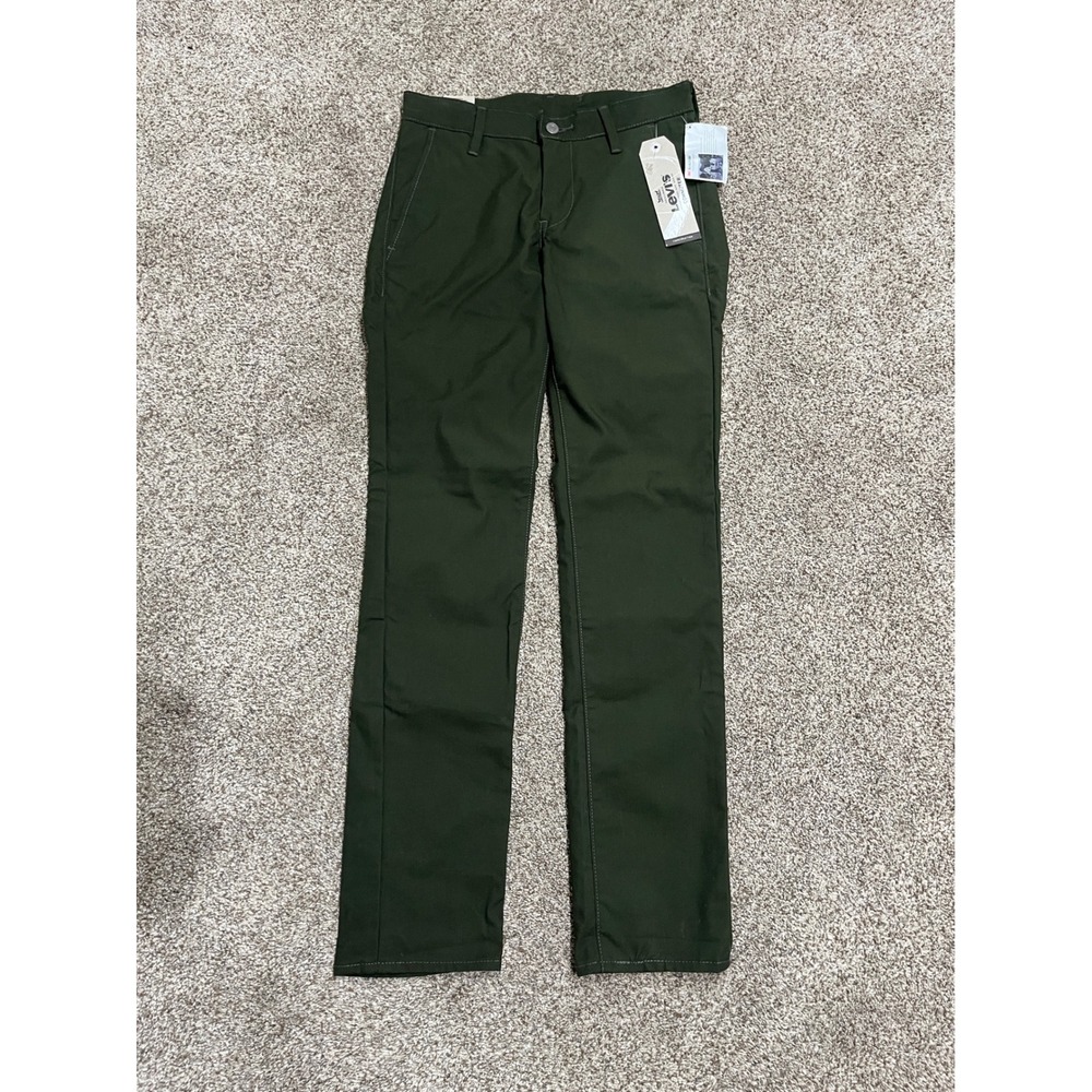 Levis Commuter 511 Slim Fit Trousers Mens 29x32 Forest Green 3M Reflective NEW
